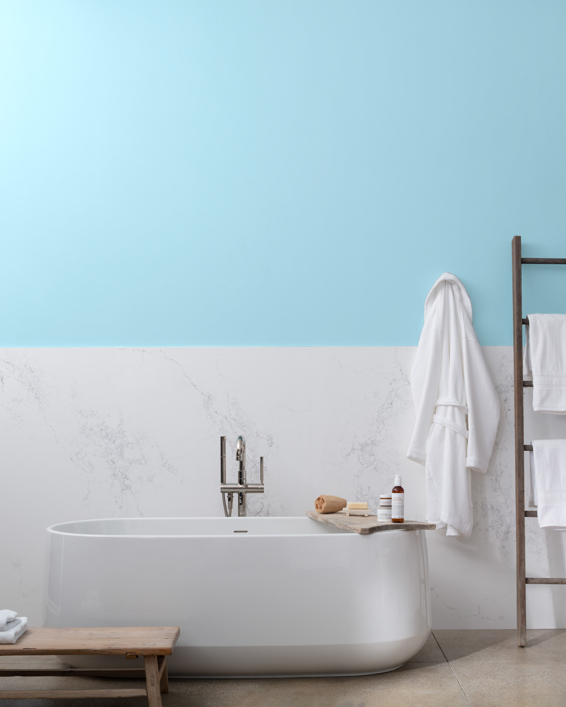 bathroom wall in Mediterranean Breeze by Benjamin Moore