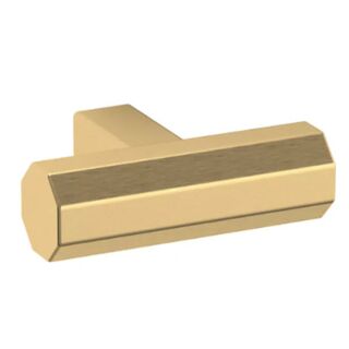 Baldwin Estate 4416 Octagonal Bar 1-1/2 in. Cabinet Knob, Lifetime (PVD) Satin Brass (044)