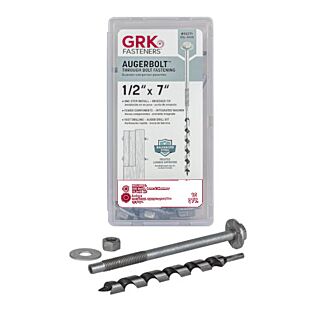 GRK 1/2 in. x 7 in. AugerBolt™ Through Bolt Fastening, Pro Pack, 10 Count