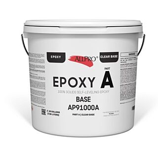 AllPro Epoxy Floor Coatings, 100% Solids, Self-Leveling, Part A, Clear Base, 2 Gallon