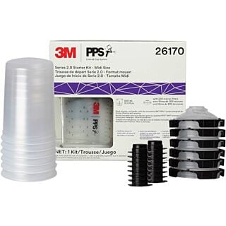 3M PPS Series 2.0 Spray Gun Cup Starter Kit, Midi Size, 13.5 fl. oz.