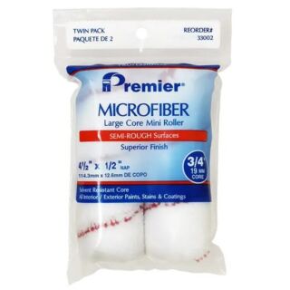 Premier Microfiber 4 in. x 1/2 in. Roller Cover, 2-Pack 