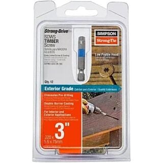 Simpson Strong-Tie, Strong-Drive® 3 in. x 0.220 in., SDWS™ Timber Screw, Exterior Grade, Tan, 12 Count