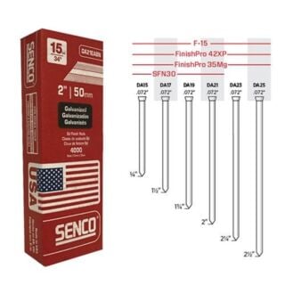 SENCO Collated 2 in. , 34 degree Stick Finish Nails, Galvanized, 4,000 Count