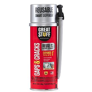 Great Stuff Gaps & Cracks Insulating Foam Sealant with Straw, 12 oz. Can