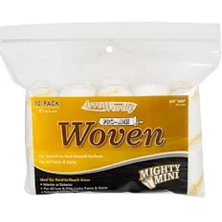 ArroWorthy® 4  in. x 3/8 in. Woven Gold Stripe Mini Roller Cover, 10-Pack