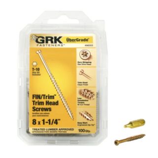 GRK #8 x 1-1/4 in. FIN/TRIM™ Finish Trim Screws Pro-Pak, 100 Count