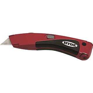 HYDE 42081 Utility Knife, Curved Red Handle