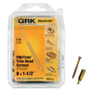 GRK #8 x 1-1/2 in. FIN/TRIM™ Finish Trim Screws Handy-Pak, 100 Count