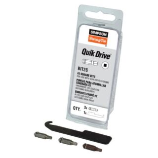 Simpson Strong-Tie, Quik Drive® #2 Square, Drive Bit, 3 Pack 