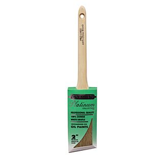 Premier Platinum Collection White China Bristle 2 in. Angle Sash Paint Brush