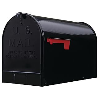 Gibraltar Jumbo Post Mount Steel Mailbox Black
