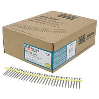 Simpson Strong-Tie, Quik-Drive® #7 x 2-1/2 in., PVC & Composite Screws, Collated, 305 Stainless Steel, 1000 Count