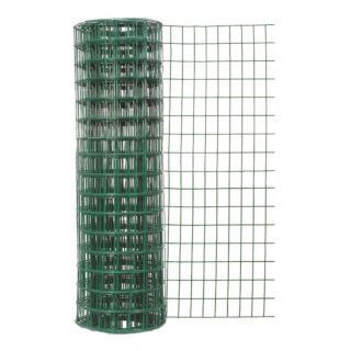 3 in. x 2 in. x 48 in. - Medium Duty, Green Vinyl Wire Mesh Fence, 50 ft. Roll