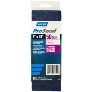 Norton 3 in. x 18 in. ProSand Portable Sanding Belts 50 Grit, 2 Pack