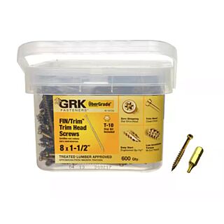 GRK #8 x 1-1/2 in. FIN/TRIM™ Finish Trim Screws Pro-Pak, 600 Count