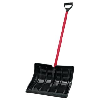 Vulcan 18 in. Snow Shovel, Polyethelne Blade, Steel Handle, Black