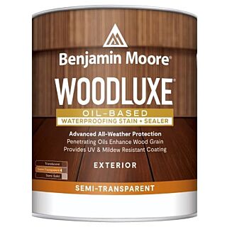 Benjamin Moore Woodluxe™ Oil-Based Exterior Waterproofing Stain & Sealer Semi-Transparent, Quart