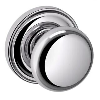 Baldwin Estate 5015 Classic Door Knob with 5048 Rose, Dummy One-sided, Polished Chrome  (260)