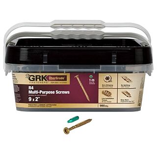 GRK #9 x 2 in. R4™ Multi-Purpose Screw, Contractor Pack, 990 Count