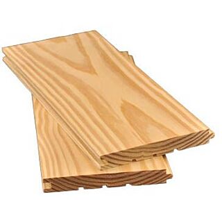 1 x 10 - C & Better Yellow Pine Wide Plank Flooring, T & G