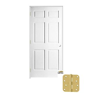 JELD-WEN 30 in. x 80 in. 6 Panel Colonist Smooth Finish Hollow Core Interior Door Right-Handed Unit