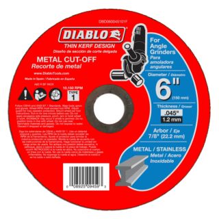 Diablo 6 in. Metal Cut Off Disc - Thin Kerf
