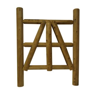 Cedar Full Round Fence Gate, 3-Rail, 4 ft. Opening
