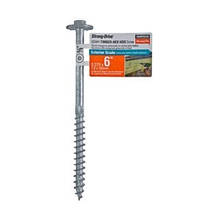 Simpson Strong-Tie, Strong-Drive® 6 in. x 0.275 in., SDWH™ Timber-Hex Screw, Hot-Dipped Galvanized, Each