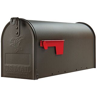 Gibraltar Standard Post Mount Steel Mailbox Bronze