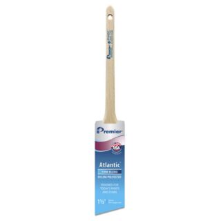 Premier Atlantic Nylon/Polyester 1-1/2 in., Thin Handle, Angle Sash Paint Brush