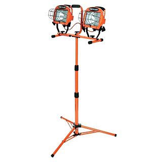 CCI LLED Work Light with Telescoping Tripod Stand, Halogen Lamp, 20,000 Lumens, Orange