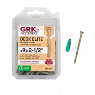 GRK Deck Elite™ Deck Screws, #9 x 2-1/2 in., 100 Piece