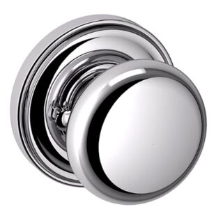 Baldwin Estate 5015 Classic Door Knob with 5048 Rose, Privacy, Polished Chrome  (260)