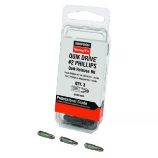 Simpson Strong-Tie, Quik Drive® #2 Phillips, Drive Bit, 3 Pack 