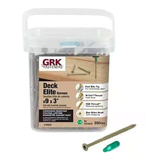 GRK Deck Elite™ Deck Screws, #8 x 3 in., 350 Piece