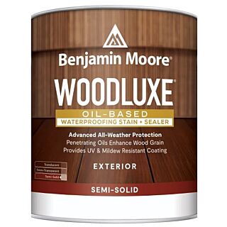 Benjamin Moore Woodluxe™ Oil-Based Exterior Waterproofing Stain & Sealer Semi-Solid, Quart