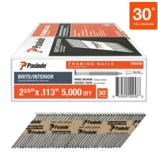 Paslode Collated Framing Nail, 30 Degree, .131  Stick, Brite