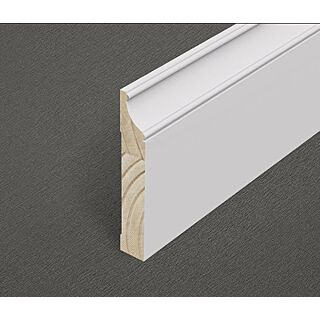 WindsorONE WOBM001 Classical Colonial, 1-3/16 in. x 7 1/4 in. x 16 ft.  Base Moulding,  Primed FJ Radiata Pine