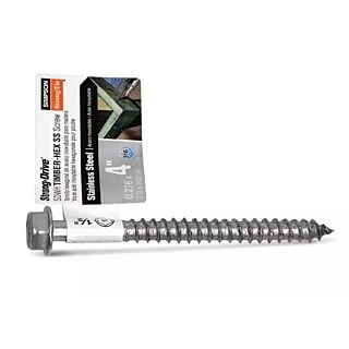 Simpson Strong-Tie, Strong-Drive® 4 in. x 0.275 in., SDWH™ Timber-Hex Screw, 316 Stainless Steel, 10 Count