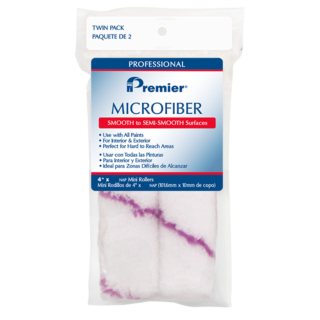 Premier Microfiber 4 in. x 1/4 in. Roller Cover, 2-Pack