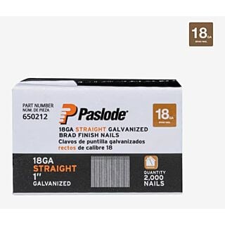 Paslode Collated Brad Nails, 18 Gauge Angled, 1 in., Galvanized, 2,000 Count