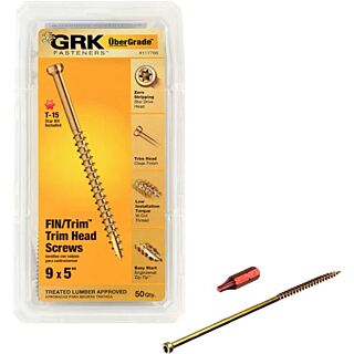 GRK #9 x 5 in. FIN/TRIM™ Finish Trim Screws Handy-Pak, 50 Count