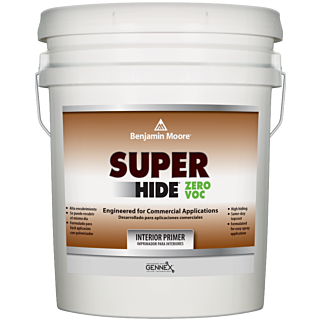 Benjamin Moore Super Hide Zero VOC Interior Primer, White, 5 Gallon