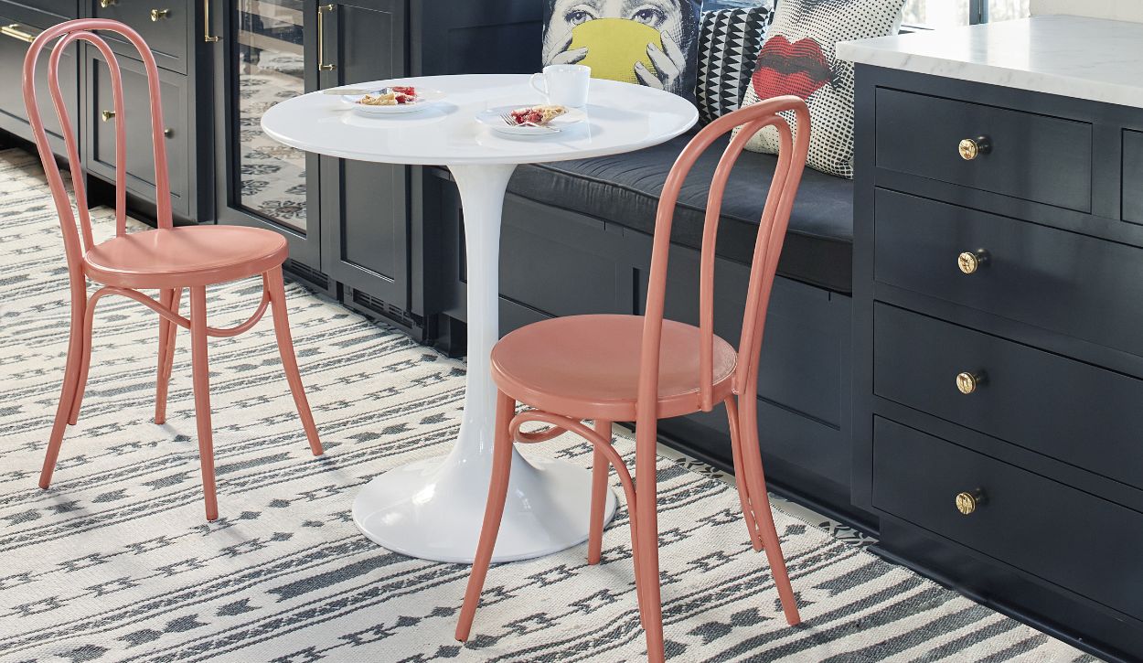 Chairs painted in Benjamin Moore ADVANCE Semi-Gloss, Wild Flower 2090-40