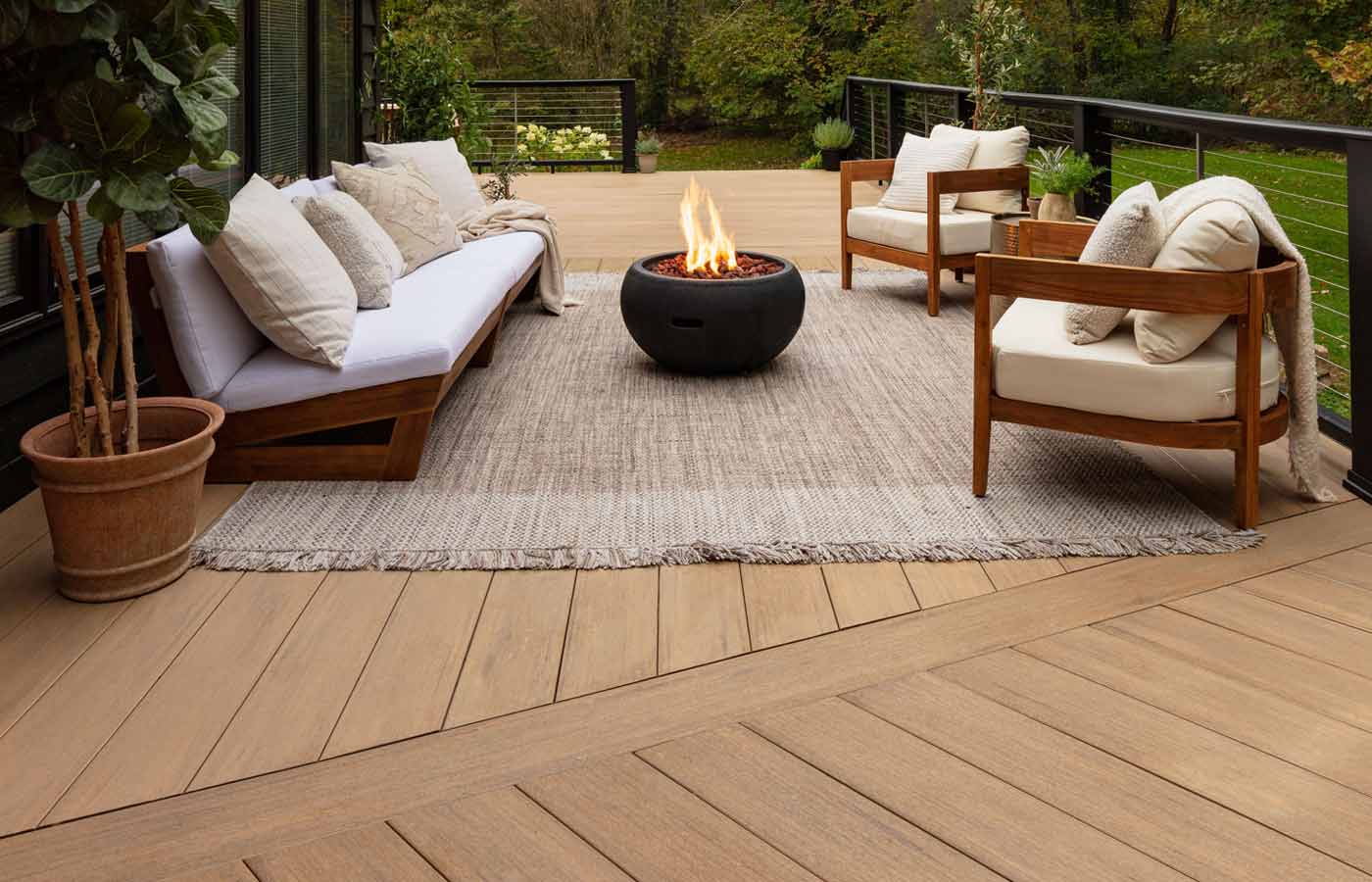 TimberTech’s Advanced PVC Decking from the Vintage Collection, in Weathered Teak