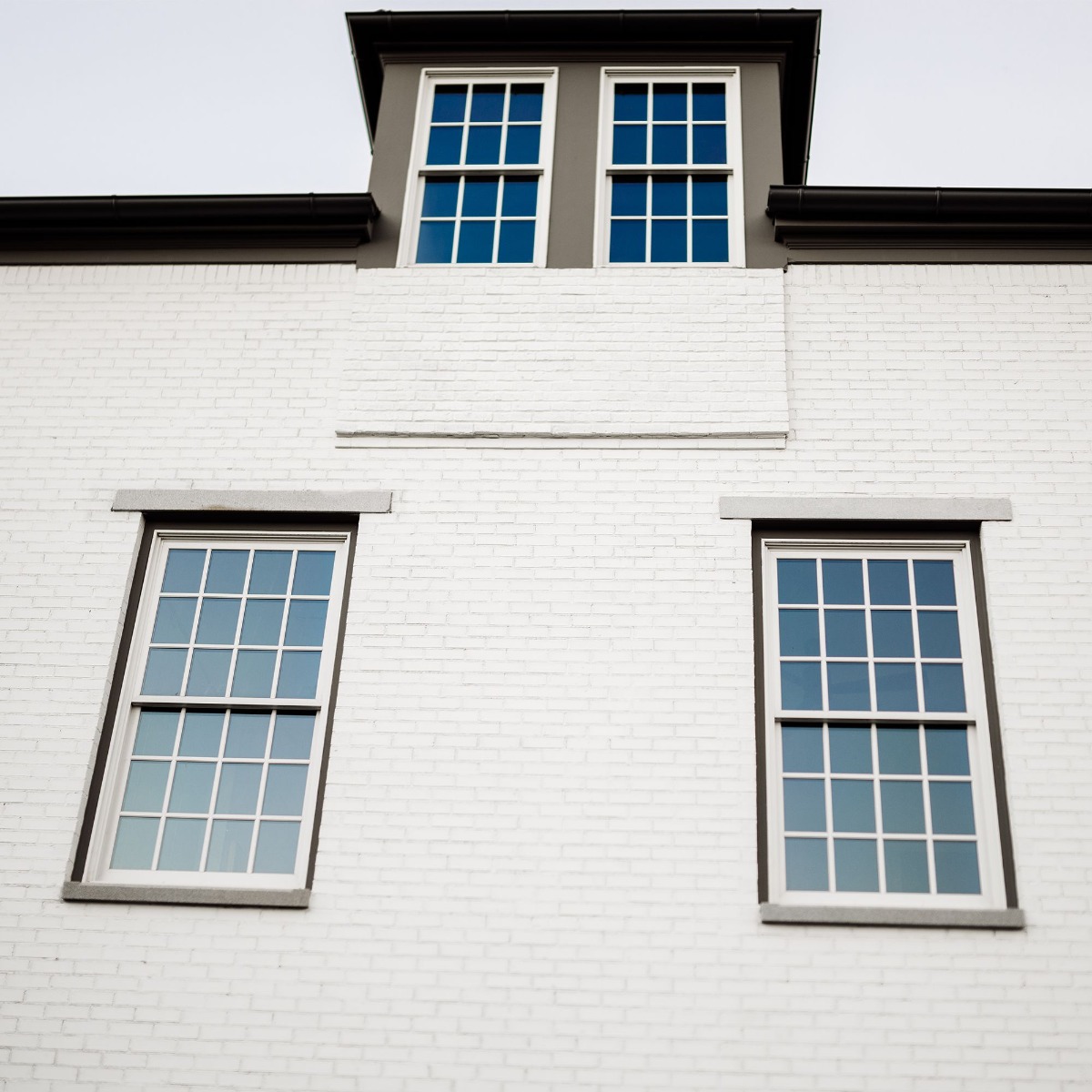 white house painted with masonry paint
