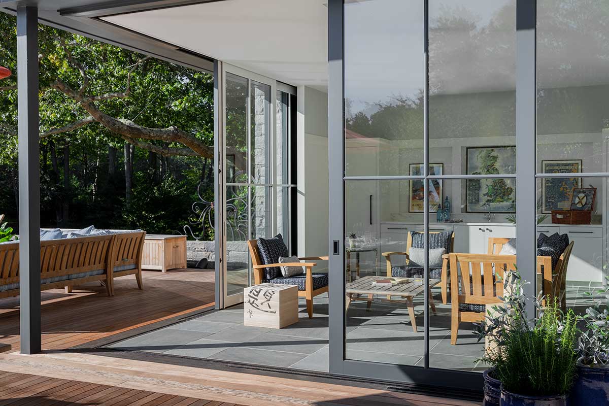 Marvin Signature® Ultimate Multi-Slide Door with a low-profile sill